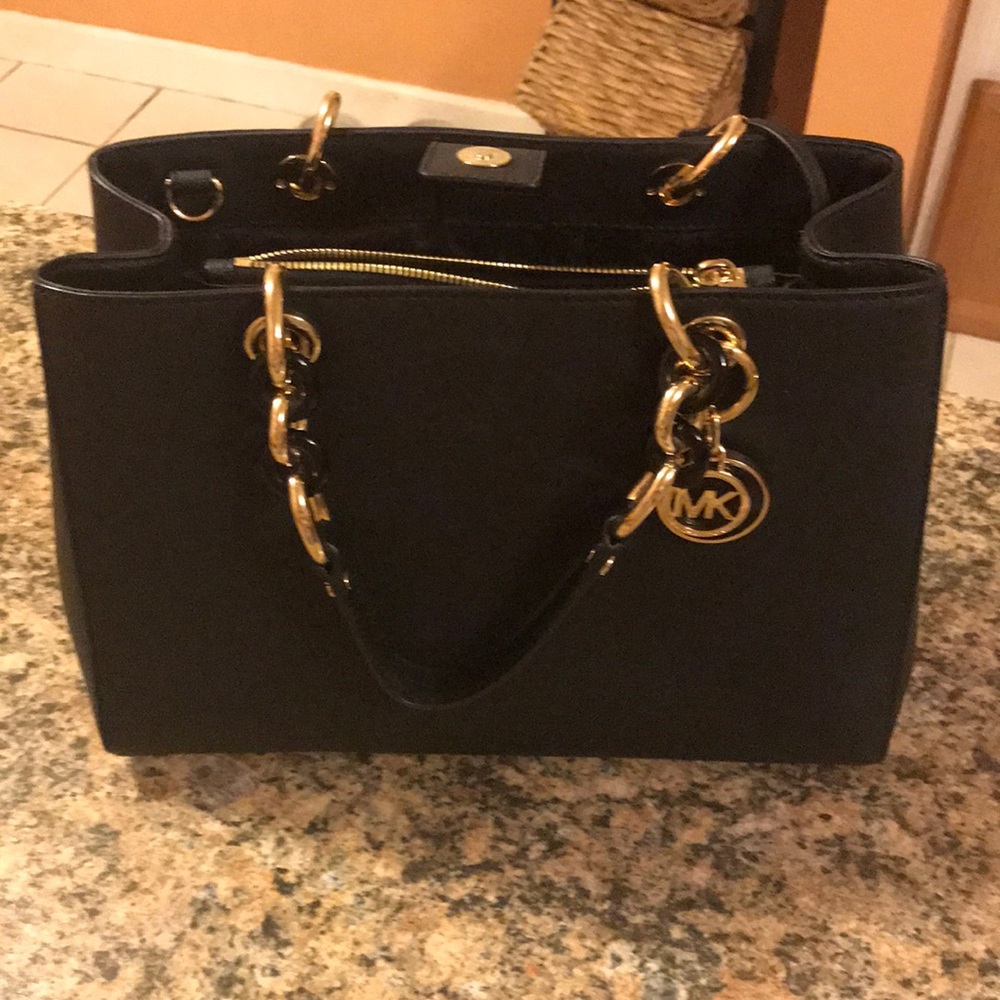 Michael Kors Black leather satchel